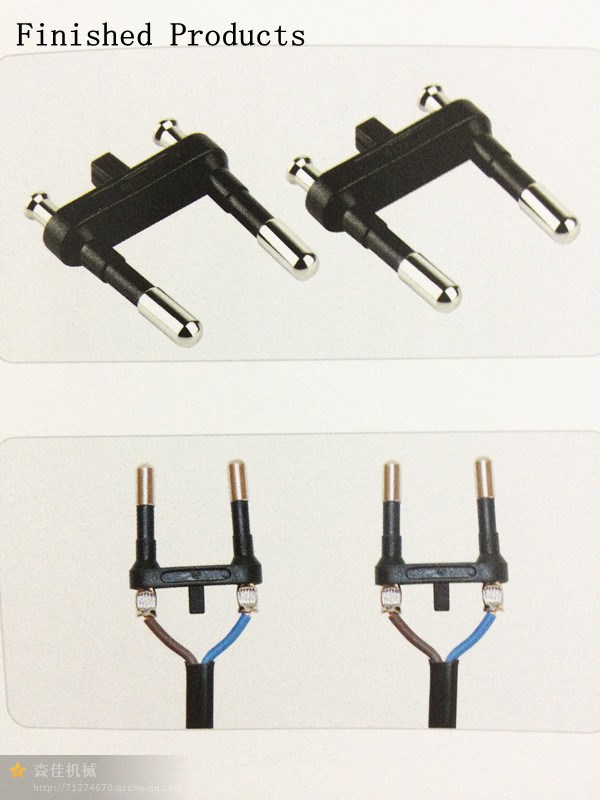 50Hz Plug Insertion Machine , Power Cord Plug Inserts Crimping Machine