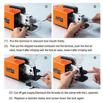 Die Changing CX-AM-10 Pneumatic Crimping Tools For Cable Lug