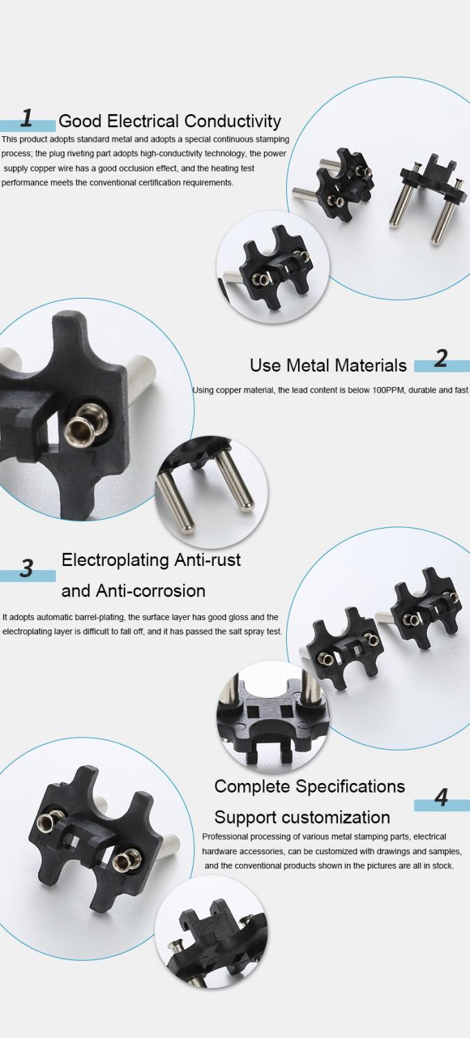 Copper C3604 Type F Electrical Plug Insert For Extension Cords