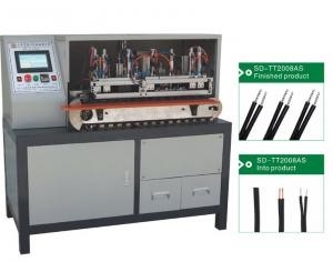 SPT Wire Stripping Device , Tinning And Cutting Cable Twisting Machine