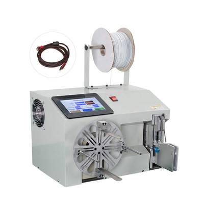 Semi-Automatic 30 Meters Long Cable Coiling Machine Data Wire Power Cable Winding And Tie Machine