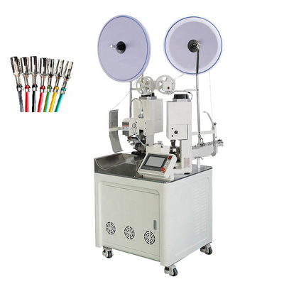 Electric Wire Cable 2 Sided Fully Automatic Crimping Machine Stripping And Cutting