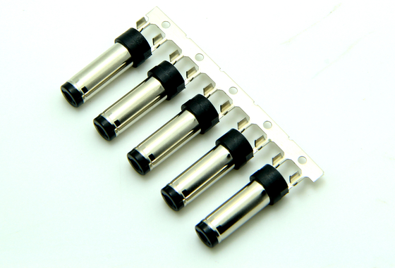 Crimping Barrel Type 10A 12V 5.5 * 2.5 Mm Wire 18 AWG - 26 AWG Male DC Power Plug Connectors