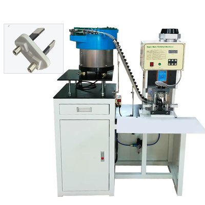 2.0T Automatic Vibrating Plate Feeding 3 Pin 2 Pin Plug Terminal Power Cord Plug Cable Crimping Machine