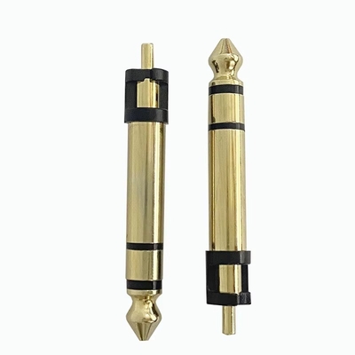 Gold Plated 6.35mm Stereo 3 Poles Stereo Audio Male Connector Audio Microphone Plug For Headphone
