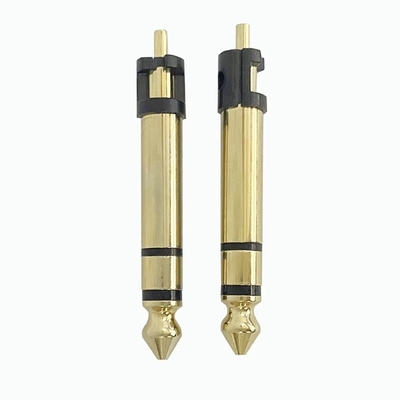 Gold Plated 6.35mm Stereo 3 Poles Stereo Audio Male Connector Audio Microphone Plug For Headphone