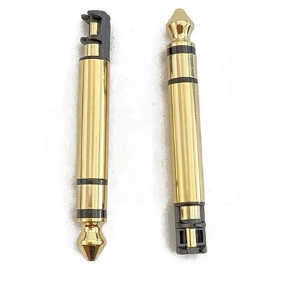 Gold Plated 6.35mm Mono 50L Audio Male Earphone Plug Connector With Thread For Headphone