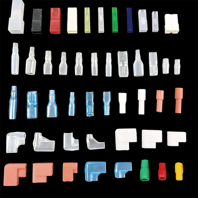 Insulated Terminal Protection Cover,Custom Transparent Straight Block PVC Spade Terminal Sleeve 110/187/205/250