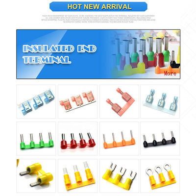 Nylon Insulated Sleeve 6.3Mm Crimp Faston Female Terminals Connector Spade Terminal Cable Lug