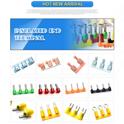 Circular Crimp Terminales 5MM 10MM Continuous Pre Insulated Ring Terminal Copper Cable Lug