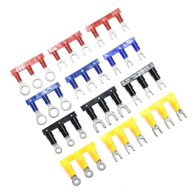 Pre-Insulated SVN1.25 Wire Terminal Connector Brass and Copper Lug Screw Splice with Spade Terminals