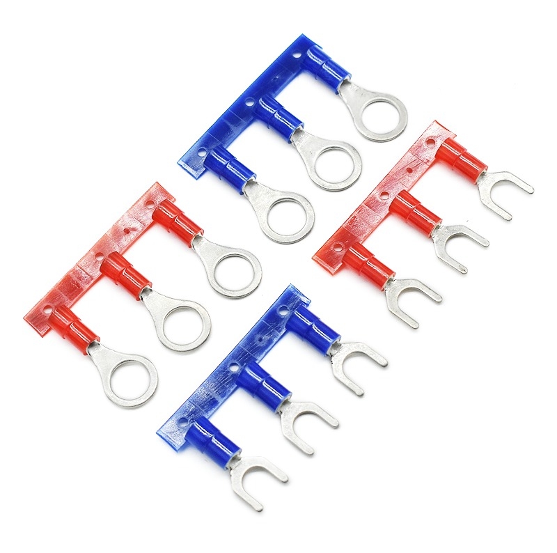 Qwt 10 Awg Insulated Fork Terminal Wiring Crimp Terminal Spade Terminal Connector